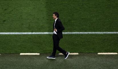 Luis Enrique, durante la final de Copa frente al Athletic.