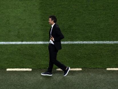 Luis Enrique, durante la final de Copa frente al Athletic.
