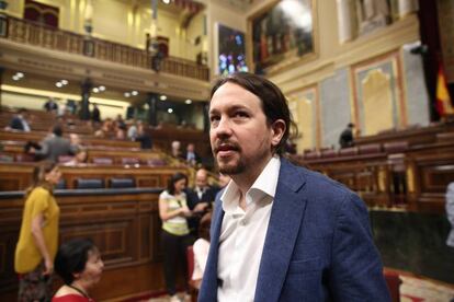 Pablo Iglesias, en el Congreso.