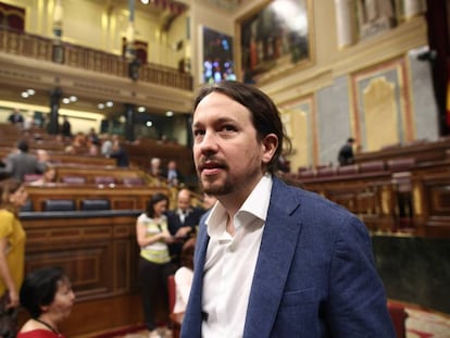 Pablo Iglesias, en el Congreso.