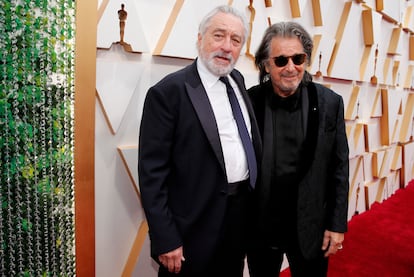 Robert de Niro y Al Pacino, en los Oscar, en febrero de 2020