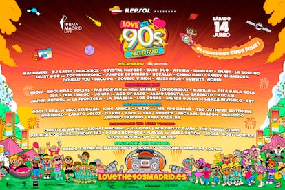 Cartel de Love the 90s Madrid, que regresa a Ifema el próximo 14 de junio.