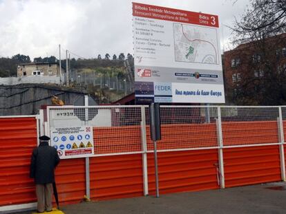 Obras de la línea 3 del Metro de Bilbao.