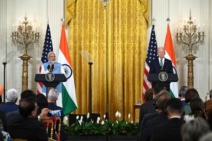 US President Joe Biden and India's Prime Minister Narendra Modi