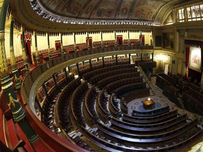 Vista general del hem&iacute;ciclo del Congreso de los Diputados.