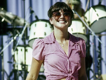 Linda Ronstadt during a concert in California, 1979.