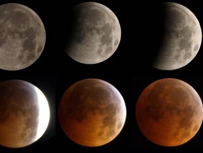 Secuencia del eclipse lunar del 21 de diciembre de 2010.