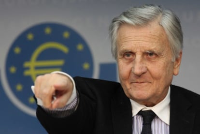 Jean-Claude Trichet da la palabra a un periodista en la conferencia de prensa celebrada ayer en el BCE.