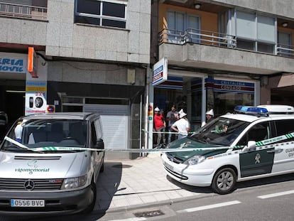 Edificio de Ponteareas (Pontevedra), donde apareció el cadáver descuartizado de un narcotraficante.