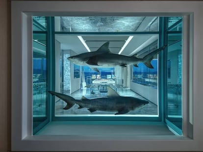 ‘Winner/Loser’, la obra de Damien Hirst creada para la 'suite' de lujo que ha diseñado para el hotel Palms Casino Resort, en Las Vegas.