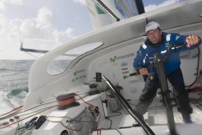 Iker Martínez, en un momento de la regata