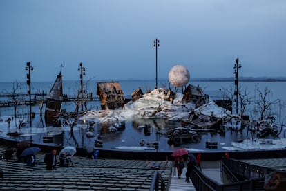 El escenario de la opera 'Der Freischuetz' para la 79ª edición del festival de Bregenz, el pasado mes de julio.