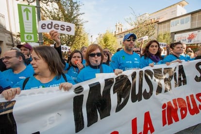 Trabajadores de Edesa, filial de Fagor Electrodomésticos.