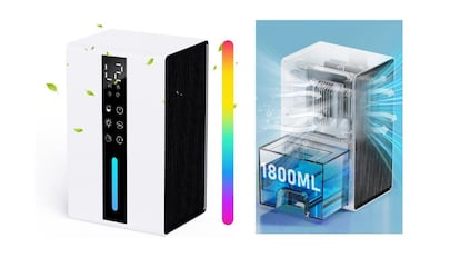 deshumidificador de bajo consumo con luces led ajustables