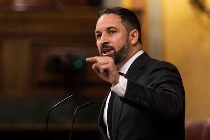 Abascal, este miércoles en el pleno del Congreso.