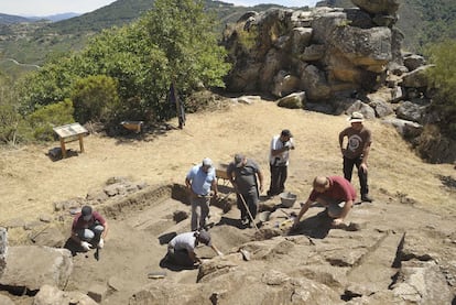 Excavaciones arqueolgicas en el Ca?n do Mao, en el ayuntamiento ourensano de Parada do Sil.