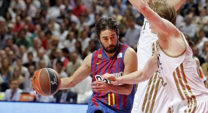 Navarro, durante el partido de anoche.