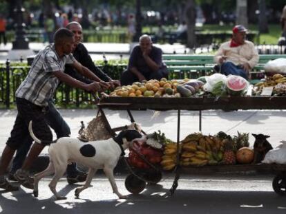 Two men on the streets of Havana.