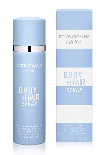 Para cuerpo y para pelo, el spray Light Blue de Dolce & Gabbana te sumerge de los pies a la cabeza en el verano.