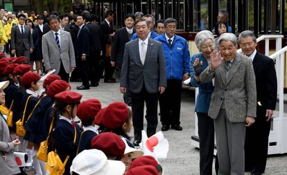 El emperador japonés Akihito y la emperatriz Michiko el pasado 12 de abril durante su 60 aniversario. 