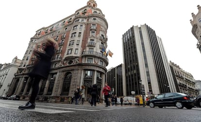 Sede de CaixaBank en Valencia, en el antiguo Banco de valencia, que absorbió.