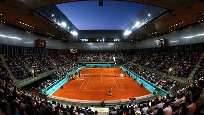 Panorámica de la pista Arantxa Sánchez Vicario de la Caja Mágica de Madrid.