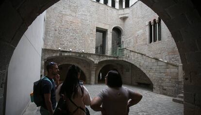 Aspecto del patio central de la planta baja del Museo Picasso de Barcelona donde se ubicar&aacute; la escultura. 