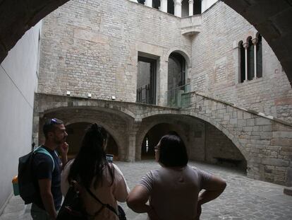 Aspecto del patio central de la planta baja del Museo Picasso de Barcelona donde se ubicar&aacute; la escultura. 