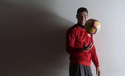 Santi Comesaña, en la Ciudad Deportiva del Rayo Vallecano.