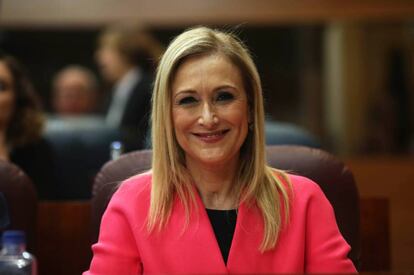 Cifuentes en el Pleno Asamblea de Madrid.