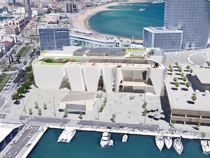 Imagen virtual del proyecto de sede del Hermitage en Barcelona.