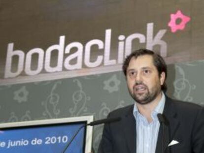Luis P&eacute;rez Val, CEO de Bodaclick, el d&iacute;a de la salida a Bolsa de la compa&ntilde;&iacute;a.