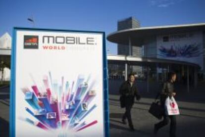 Entrada al Mobile World Congress in Barcelona.