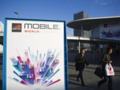 Entrada al Mobile World Congress in Barcelona.