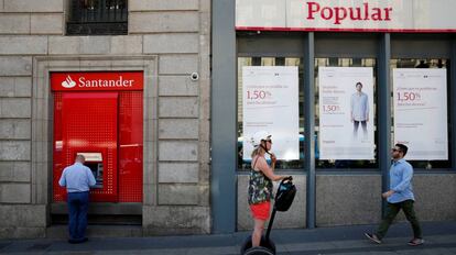 Oficina del Banco Popular en Madrid, el pasado junio. 