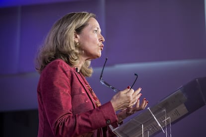 La vicepresidenta segunda del Gobierno y ministra de Asuntos Económicos, Nadia Calviño.