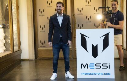 El futbolista Leo Messi, en la inauguración de la tienda de su marca deportiva en Barcelona el año pasado.
