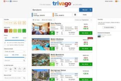 Web de Trivago.