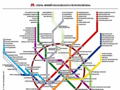 Mapa de metro de Moscú