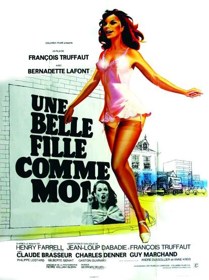 Cartel original en Francia de la película de Frabçois Truffaut
