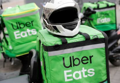 Mochilas para reparto de órdenes de Uber Eats