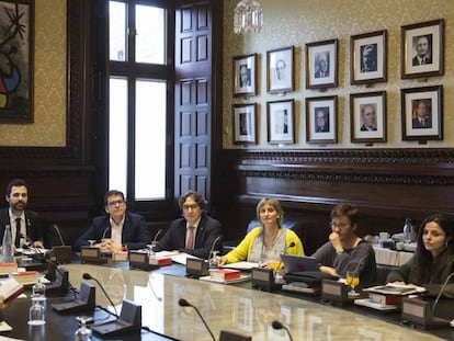 La reunión de la Mesa del Parlament, el pasado viernes