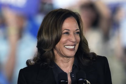 Kamala Harris durante un acto de campaña en Wilkes-Barre (Pensilvania) para las elecciones presidenciales de Estados Unidos, el pasado 13 de septiembre de 2024.