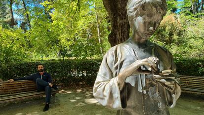 Alberto Herrero en su lugar preferido del Jardín Botánico