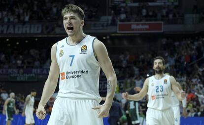 Doncic, durante el cuarto partido ante el Panathinaikos.