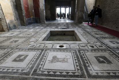 Mosaicos de una de las seis casas restauradas.