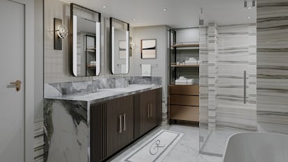 El baño de la suite.