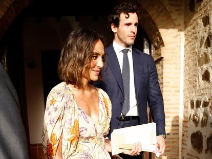 Tamara Falcó e Íñigo Onieva, en una boda en Ciudad Real, en julio de 2021