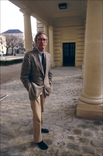 John Rawls, fotografiado en 1987 en París.