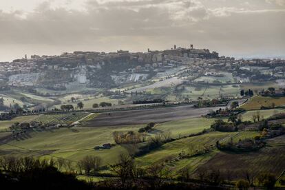Vista del pueblo de Osimo, en la región italiana de las Marcas.